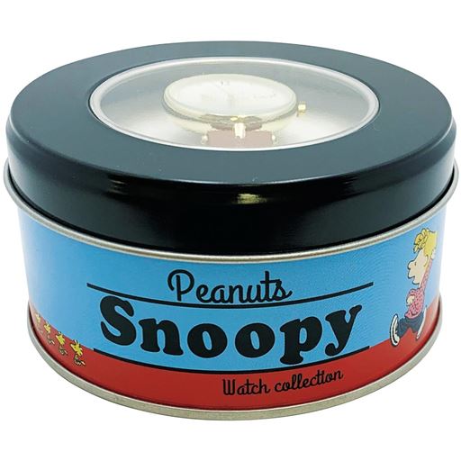 Snoopy スヌーピー コミックアートウォッチ 腕時計 可愛い缶入り セシール Cecile