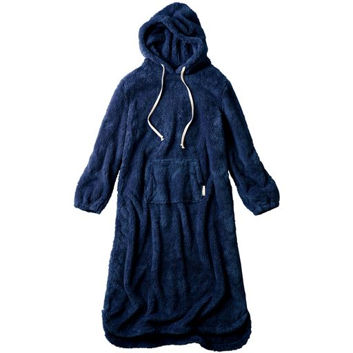 ボアフリースロング丈パーカーワンピース 袖口ゴム入り セシール Cecile