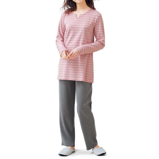 ボーダーtタイプパジャマ 綿100 セシール Cecile ボーダーtタイプパジャマ 綿100 セシール Cecile