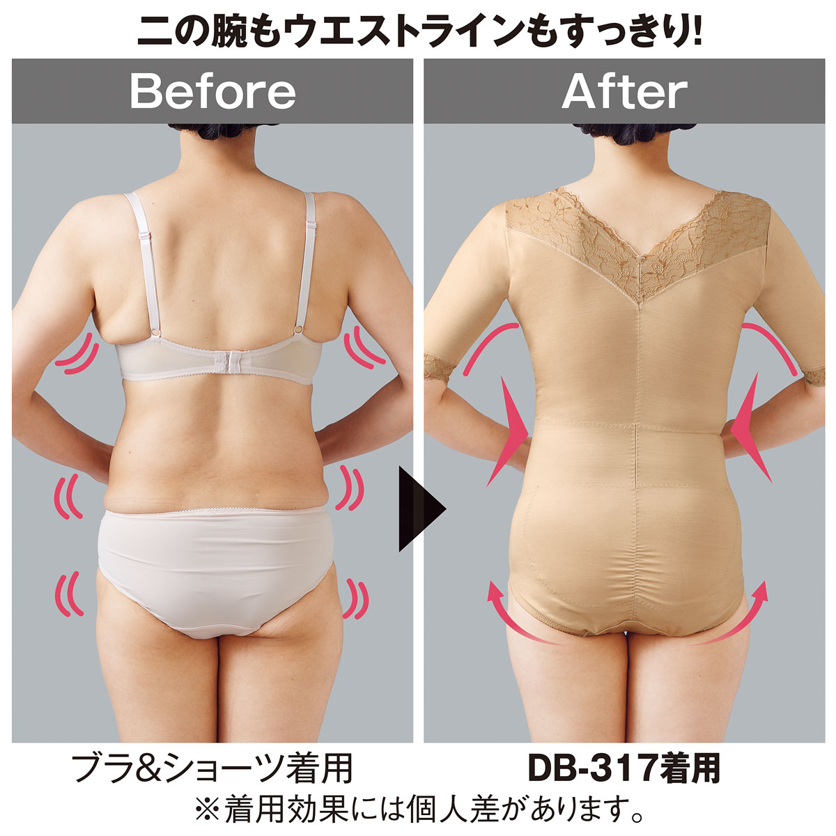 二の腕カバーボディスーツ ミディアムタイプ ソフトワイヤー入り ファッション通販ならセシール Cecile