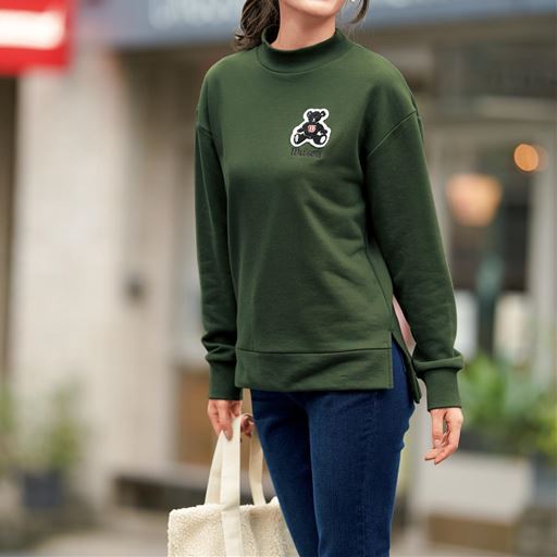 ぽっちゃりさんサイズ ハイネックトレーナー Wilson セシール Cecile