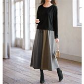 ぽっちゃりさんサイズ パッチワークドッキングワンピース 口コミ