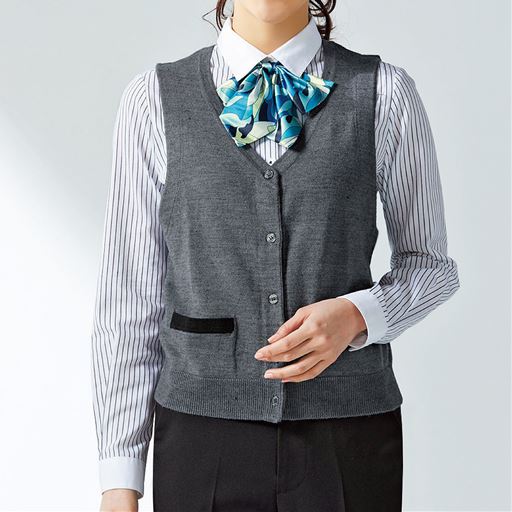 オフィス用ニットベスト 事務服 洗濯機ok セシール Cecile オフィス用ニットベスト 事務服 洗濯機ok セシール Cecile