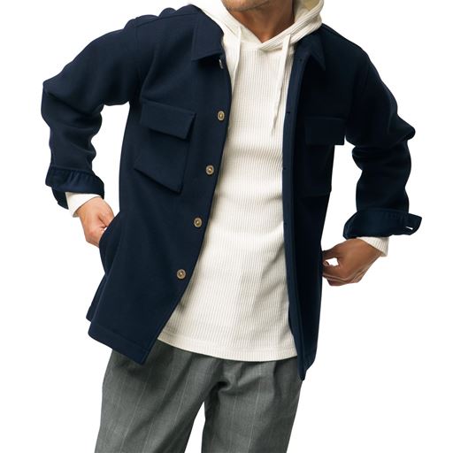 ふんわりメルトンのcpoシャツジャケット セシール Cecile