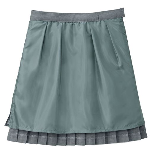 裏地 アジャスター付き プリーツスカート 日本製 防しわ 単色 スクール 制服 セシール Cecile