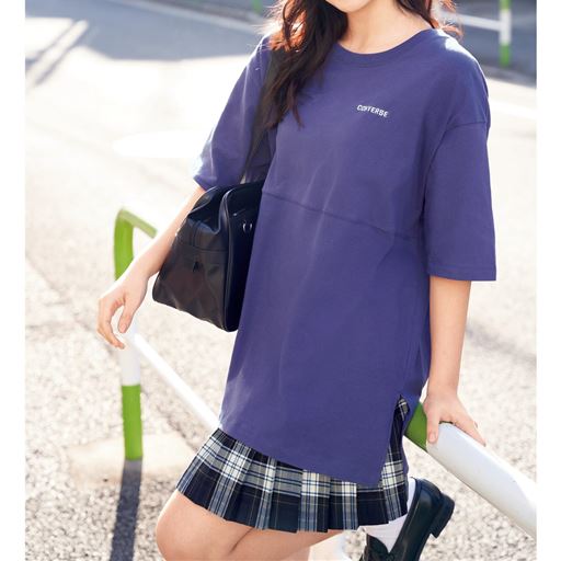 切替えビッグtシャツ コンバース セシール Cecile 切替えビッグtシャツ コンバース セシール Cecile