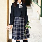 Eastboyスーツ5点セット ジャケット シャツ スカート エンブレム リボン スクール 制服 セシール Cecile