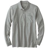 綿100 ポロシャツ 長袖 しっかり編地の鹿の子素材を使用 セシール Cecile