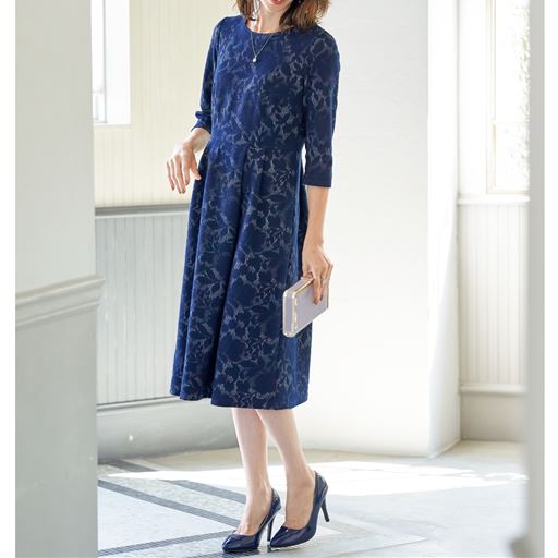 アンサンブルスーツ ジャケット ジャカードワンピース フォーマル 卒業式 入学式 セシール Cecile