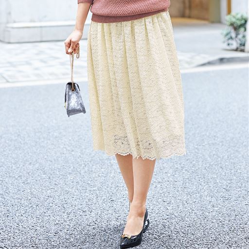 スカラップレーススカート セシール Cecile スカラップレーススカート セシール Cecile