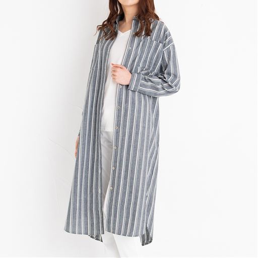 Net限定 全開シャツワンピース セシール Cecile