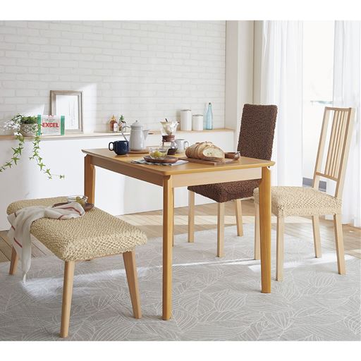 椅子カバー ぴったりのびるんフィット ストレッチ生地で装着脱着簡単 汚れても洗濯機で丸洗いok ネット使用 セシール Cecile