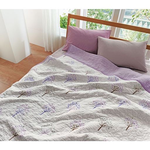 水洗いガーゼキルトケット 綿100 側生地 セシール Cecile