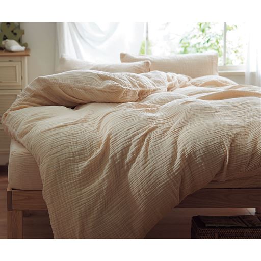 シーツ 綿100 水洗い3重ガーゼ 乾燥機ok セシール Cecile