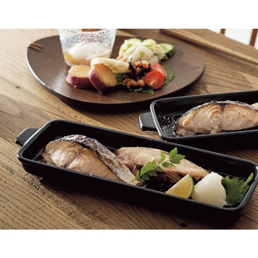 お魚とうばん(2枚組)/陶器プレート皿 魚焼きグリルの汚れを防ぐ
