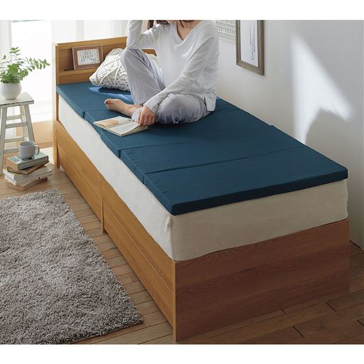 六つ折れマットレス コンパクトタイプ 体をしっかり支える硬質タイプ セシール Cecile