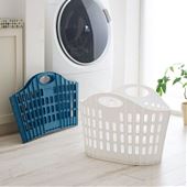 ランドリーバスケット 2個組 折りたためる セシール Cecile