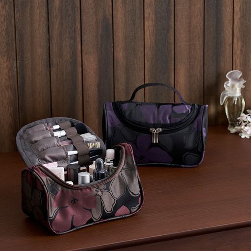 化粧ポーチ 花柄ジャカード セシール Cecile 化粧ポーチ 花柄ジャカード セシール Cecile