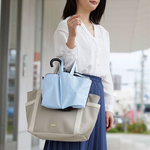 晴雨兼用くるりんバッグ折りたたみ傘 セシール Cecile