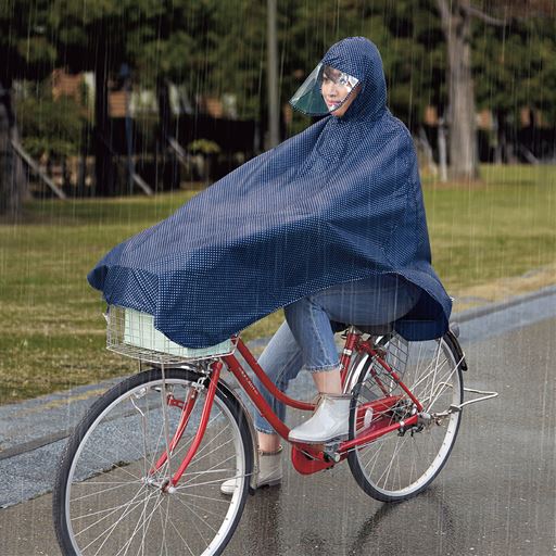 全身反射防水レインポンチョ セシール Cecile