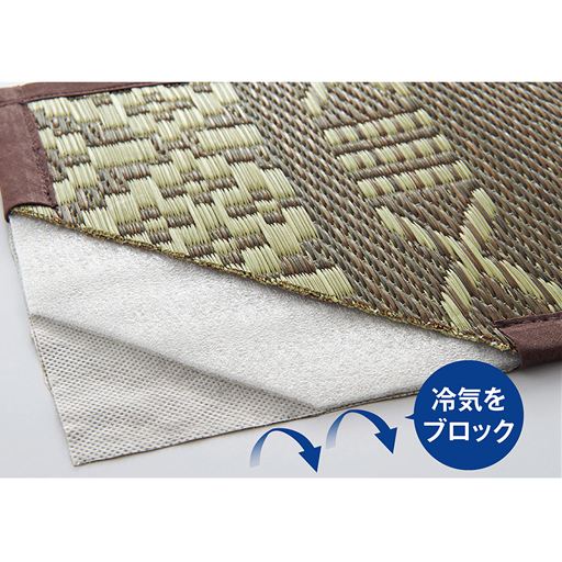 ふっくら Hotい草ラグ 断熱材に使われるポリエチレンシートを中材に使用 セシール Cecile ふっくら Hotい草ラグ 断熱材に使われるポリエチレンシートを中材に使用 セシール Cecile