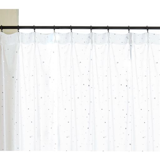 ボイルカーテン 星がキラキラ光る セシール Cecile
