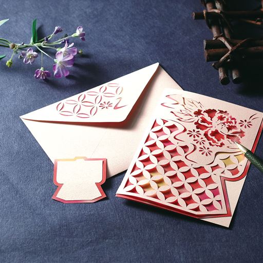 頒布 伝統模様で華やぐ切り絵のお便りコレクション セシール Cecile 頒布 伝統模様で華やぐ切り絵のお便りコレクション セシール Cecile