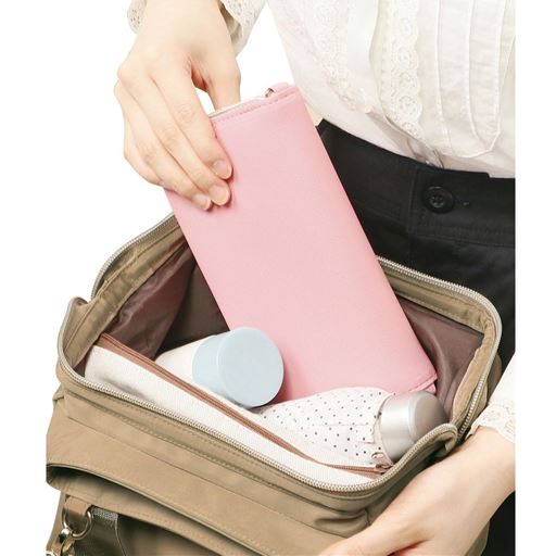 ガバッと開く財布機能付き2wayバッグ セシール Cecile