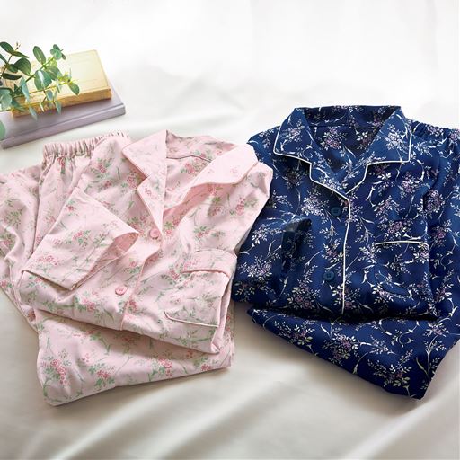日本製のサテンパジャマ 綿100 セシール Cecile 日本製のサテンパジャマ 綿100 セシール Cecile