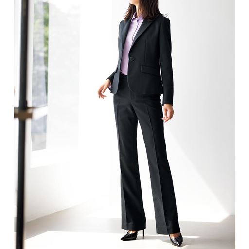 スーツ用パンツ ストレート セミブーツカット 事務服 洗濯機ok セシール Cecile スーツ用パンツ ストレート セミブーツカット 事務服 洗濯機ok セシール Cecile