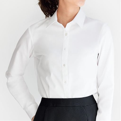 綿100 形態安定シャツ 乾燥機ok ノーアイロン セシール Cecile