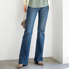 レディース フレア ブーツカットパンツ デニム 通販 セシール Cecile