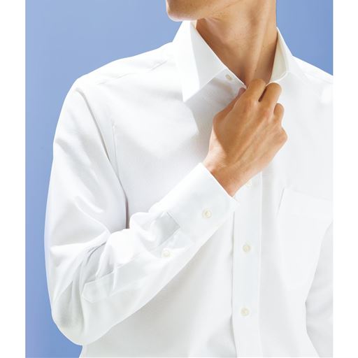 綿100 形態安定yシャツ 長袖 セシール Cecile