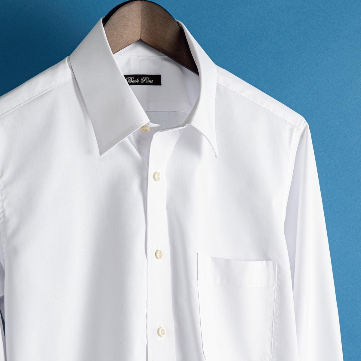 形態安定メンズビジネス白Yシャツ長袖/抗菌防臭・防汚加工