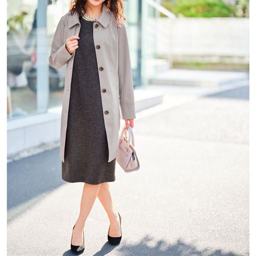 ぽっちゃりさんサイズ 花粉対策ボンディングコート セシール Cecile