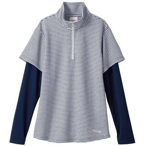 フェイクレイヤードtシャツ Kaepa スポーツ 吸汗速乾 Uvカット 裏メッシュ仕立て セシール Cecile フェイクレイヤードtシャツ Kaepa スポーツ 吸汗速乾 Uvカット 裏メッシュ仕立て セシール Cecile