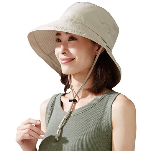 飛ばされにくいサファリ帽子 Uvカット セシール Cecile