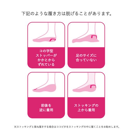 ココピタ 脱げにくいフットカバー 3足組 綿混やや深履きタイプ セシール Cecile