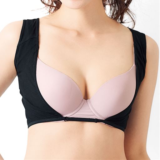 汗取りパッド付きボレロ 綿混 前汗キャッチャー タイプ セシール Cecile 汗取りパッド付きボレロ 綿混 前汗キャッチャー タイプ セシール Cecile