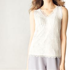 おすすめバックレースタンクトップ 通販 セシール Cecile