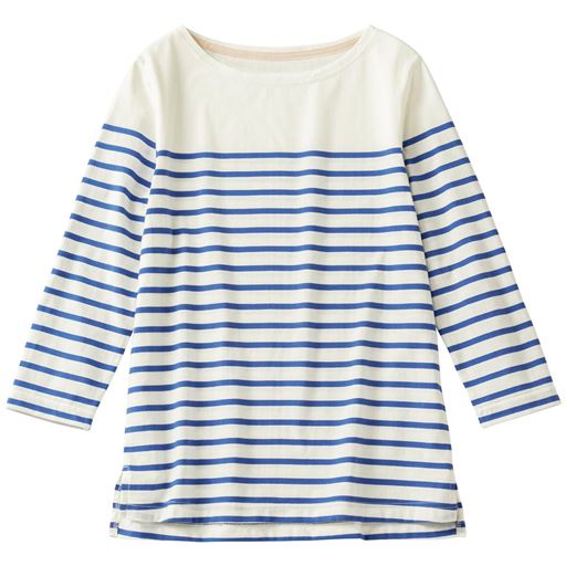 ボートネックボーダーtシャツ 七分袖 洗濯機ok 綿混天竺素材 セシール Cecile ボートネックボーダーtシャツ 七分袖 洗濯機ok 綿混天竺素材 セシール Cecile