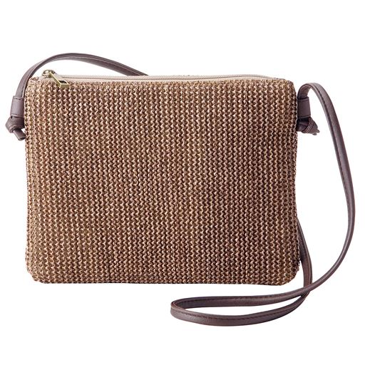 夏素材バッグ ミニショルダーバッグ付き セシール Cecile