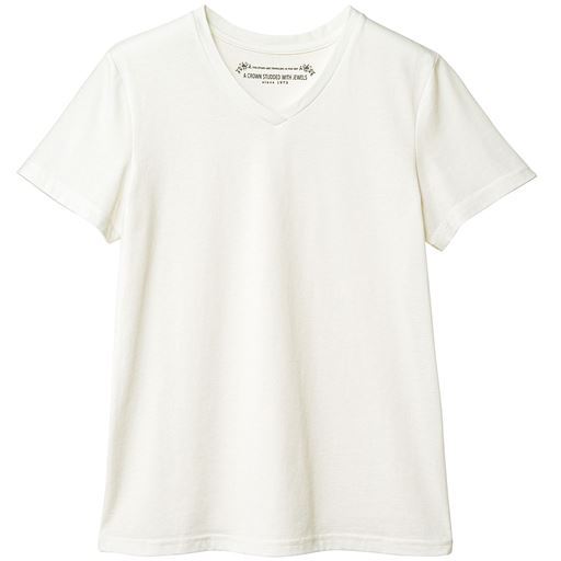 シンプルVネックTシャツ(半袖)(S～6L・洗濯機OK)