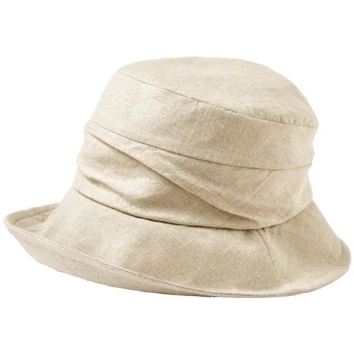 UVつば広ギャザークロッシェハット(UV・接触冷感・吸汗速乾・消臭)(帽子)