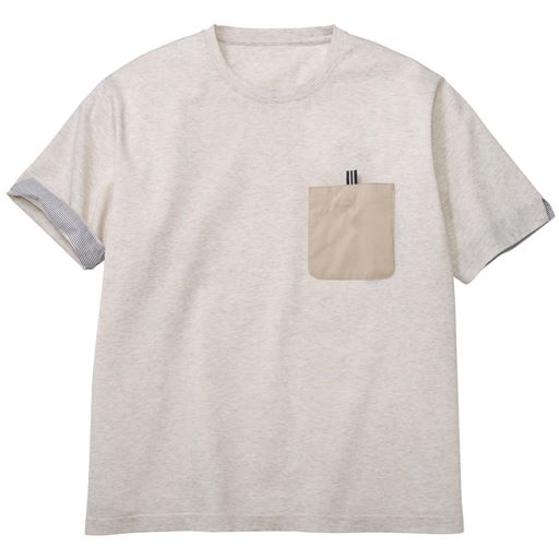 ドライ 異素材切替デザインtシャツ セシール Cecile