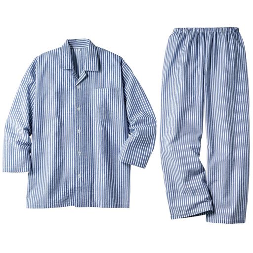 綿100 サッカーシャツパジャマ 男女兼用 セシール Cecile
