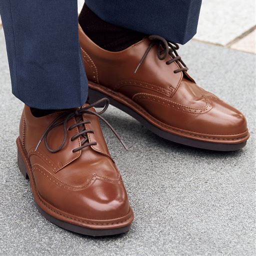 日本製 本革ウィングチップシューズ リナシャンテバレンチノ はっ水 抗菌防臭 セシール Cecile