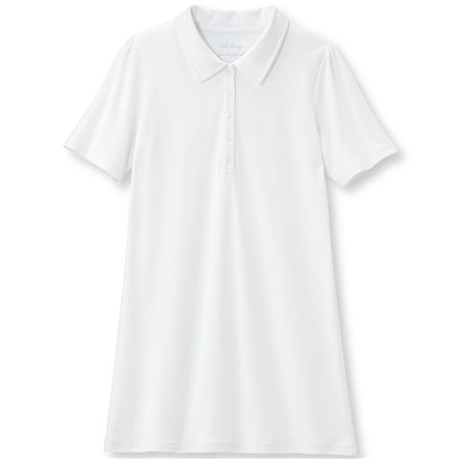 ぽっちゃりさんサイズ Uvカットaラインチュニックポロシャツ 綿100 セシール Cecile