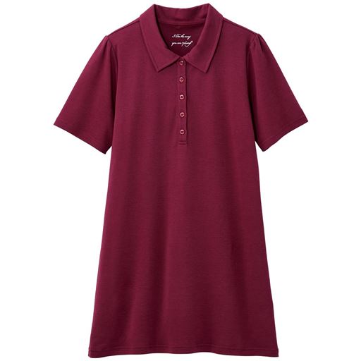 ぽっちゃりさんサイズ Uvカットaラインチュニックポロシャツ 綿100 セシール Cecile