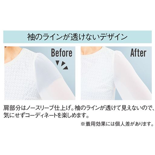 スマートドライ 汗取りパッド付きノースリーブ 前汗キャッチャー セシール Cecile